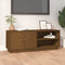vidaXL - Tv-meubel - 105x34x40 - cm - massief - grenenhout - honingbruin