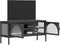 vidaXL - Tv-meubel - 105x35x50 - cm - glas - en - staal - zwart
