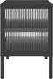 vidaXL - Tv-meubel - 105x35x50 - cm - glas - en - staal - zwart