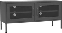 vidaXL - Tv-meubel - 105x35x50 - cm - staal - antracietkleurig