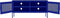 vidaXL - Tv-meubel - 105x35x50 - cm - staal - marineblauw