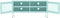 vidaXL - Tv-meubel - 105x35x50 - cm - staal - mintkleurig