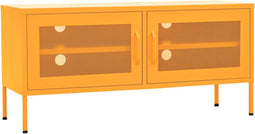 vidaXL - Tv-meubel - 105x35x50 - cm - staal - mosterdgeel