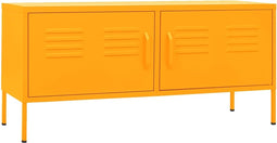 vidaXL - Tv-meubel - 105x35x50 - cm - staal - mosterdgeel