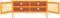 vidaXL - Tv-meubel - 105x35x50 - cm - staal - mosterdgeel