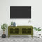 vidaXL - Tv-meubel - 105x35x50 - cm - staal - olijfgroen