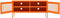 vidaXL - Tv-meubel - 105x35x50 - cm - staal - oranje