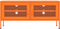 vidaXL - Tv-meubel - 105x35x50 - cm - staal - oranje