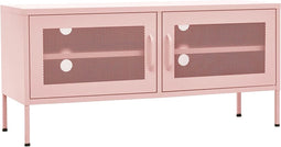 vidaXL - Tv-meubel - 105x35x50 - cm - staal - roze