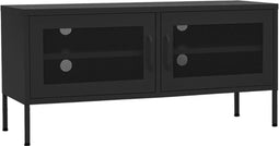 vidaXL - Tv-meubel - 105x35x50 - cm - staal - zwart
