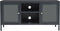 vidaXL - Tv-meubel - 105x35x52 - cm - staal - en - glas - antracietkleurig