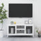 vidaXL - Tv-meubel - 105x35x52 - cm - staal - en - glas - wit