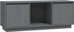 vidaXL - Tv-meubel - 110,5x35x44 - cm - massief - grenenhout - grijs