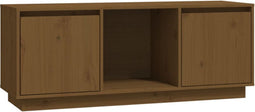 vidaXL - Tv-meubel - 110,5x35x44 - cm - massief - grenenhout - honingbruin