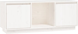vidaXL - Tv-meubel - 110,5x35x44 - cm - massief - grenenhout - wit