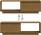 vidaXL - Tv-meubel - 110x30x33,5 - cm - massief - grenenhout - honingbruin