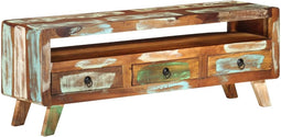 vidaXL - Tv-meubel - 110x30x40 - cm - massief - gerecycled - hout - meerkleurig