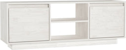 vidaXL - Tv-meubel - 110x30x40 - cm - massief - grenenhout - wit