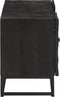 vidaXL - Tv-meubel - 110x30x40 - cm - massief - mangohout - en - ijzer - zwart