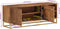 vidaXL - Tv-meubel - 110x30x40 - cm - massief - ruw - mangohout - en - ijzer