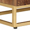 vidaXL - Tv-meubel - 110x30x40 - cm - massief - ruw - mangohout - en - ijzer