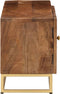 vidaXL - Tv-meubel - 110x30x40 - cm - massief - ruw - mangohout - en - ijzer