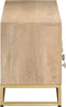 vidaXL - Tv-meubel - 110x30x40 - cm - massief - ruw - mangohout - en - ijzer