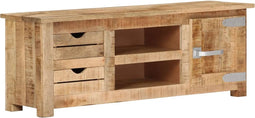 vidaXL - Tv-meubel - 110x30x40 - cm - ruw - mangohout