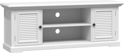 vidaXL - Tv-meubel - 110x30x41 - cm - bewerkt - hout - wit