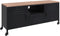 vidaXL - Tv-meubel - 110x30x43 - cm - ijzer - en - massief - vurenhout - zwart