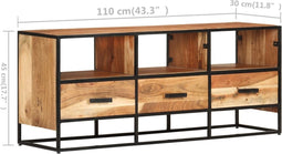 vidaXL - Tv-meubel - 110x30x45 - cm - massief - acaciahout