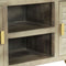 vidaXL - Tv-meubel - 110x30x48 - cm - massief - mangohout - met - messing - grijs