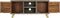 vidaXL - Tv-meubel - 110x30x48 - cm - massief - mangohout - met - messing - grijs