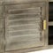 vidaXL - Tv-meubel - 110x30x48 - cm - massief - mangohout - met - messing - grijs