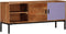 vidaXL - Tv-meubel - 110x30x50 - cm - massief - acaciahout - honingbruin - en - grijs