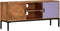 vidaXL - Tv-meubel - 110x30x50 - cm - massief - acaciahout - honingbruin - en - grijs