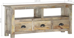 vidaXL - Tv-meubel - 110x30x50 - cm - massief - mangohout