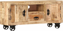 vidaXL - Tv-meubel - 110x30x50 - cm - ruw - mangohout