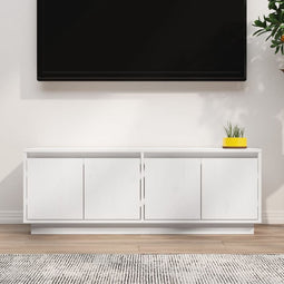 vidaXL - Tv-meubel - 110x34x40 - cm - massief - grenenhout - wit