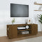 vidaXL - Tv-meubel - 110x35x40,5 - cm - massief - grenenhout - honingbruin