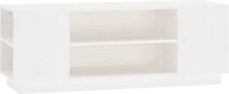 vidaXL - Tv-meubel - 110x35x40,5 - cm - massief - grenenhout - wit