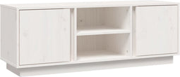 vidaXL - Tv-meubel - 110x35x40,5 - cm - massief - grenenhout - wit
