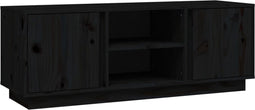 vidaXL - Tv-meubel - 110x35x40,5 - cm - massief - grenenhout - zwart