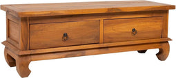 vidaXL - Tv-meubel - 110x35x40 - cm - massief - teakhout