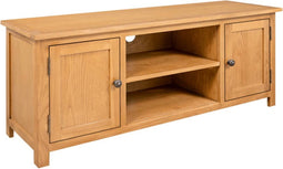 vidaXL - Tv-meubel - 110x35x44 - cm - massief - eikenhout