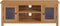 vidaXL - Tv-meubel - 110x35x44 - cm - massief - eikenhout