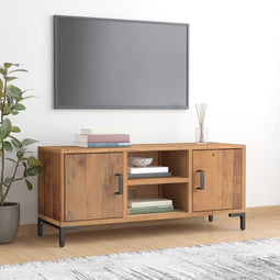 vidaXL - Tv-meubel - 110x35x48 - cm - massief - grenenhout - bruin