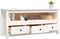 vidaXL - Tv-meubel - 114x35x52 - cm - massief - grenenhout - wit