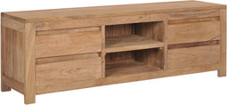 vidaXL - Tv-meubel - 115x30x40 - cm - massief - teakhout