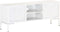 vidaXL - Tv-meubel - 115x30x46 - cm - massief - mangohout - wit